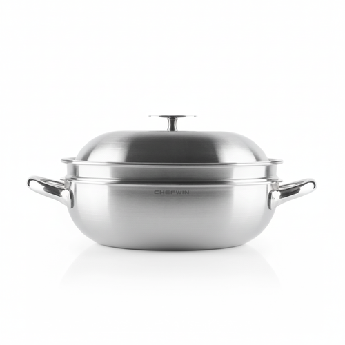 316 STS Heavy Duty Wok with Steamer